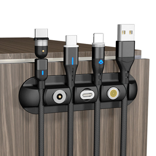 Organizador de cables magnéticos de datos para escritorio, de plástico suave, para regalo creativo, organizador de cables fijos