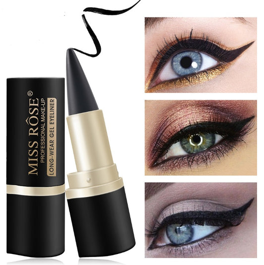 Delineador de ojos negro resistente al agua, delineador líquido, lápiz, gel, maquillaje de belleza, pestañas cosméticas, resistente al agua, herramienta de maquillaje.