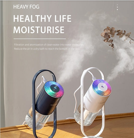 Humidificador de aire USB Magic Shadow para el hogar con luces, generador de niebla ultrasónico para coche.