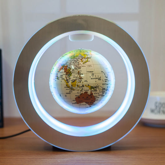 Globo flotante con mapa del mundo LED redondo, luz de levitación magnética, antigravedad, mágico