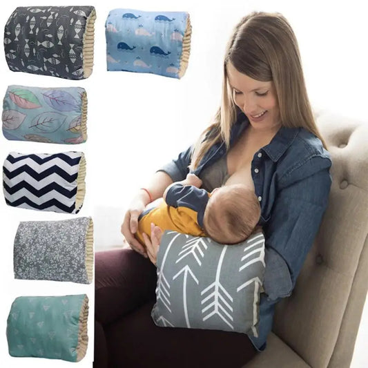 Almohada de lactancia ajustable de algodón para bebés, lavable, para el brazo