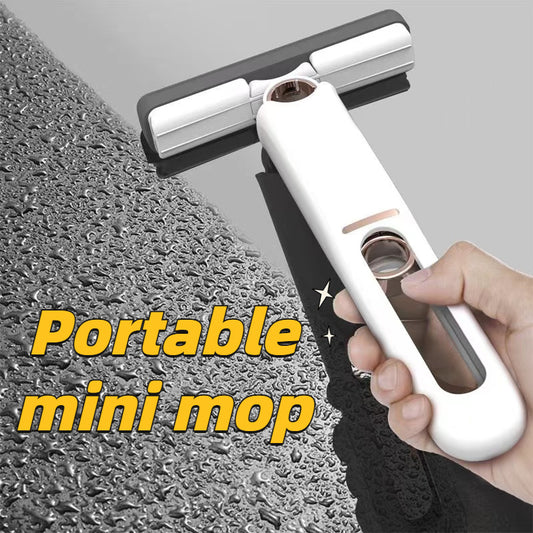 Mini trapeador portátil autoexprimible, fácil de lavar a mano, potente y absorbente, multifunción, para escritorio, ventanas, vidrios, cocina, coche, esponja, herramientas de limpieza del hogar.