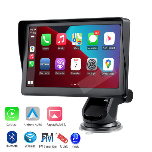 Pantalla inteligente IPS de 7 pulgadas para coche, inalámbrica, Carplay, pantalla de proyección para teléfono móvil, navegación
