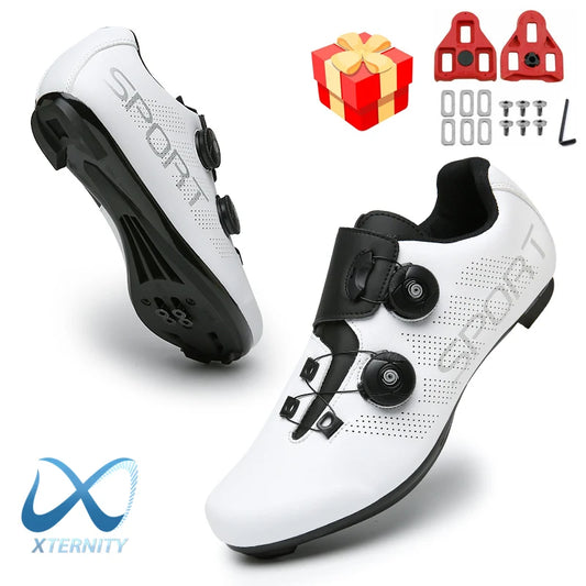Zapatillas de ciclismo ultraligeras con autobloqueo para hombre, calzado deportivo unisex con calas SPD, para carreras y ciclismo de montaña