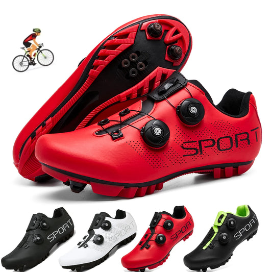 Zapatillas de ciclismo transpirables para hombre y mujer, calzado para ciclismo de montaña y de carretera, con pedales SPD